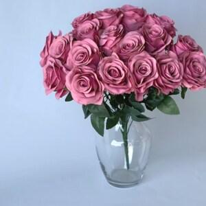 Rose Bushel/Pink/Wedding Centerpieces/Home Decor/Faux Flowers/Silk Flowers/Flower Bouquet