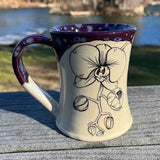 Ceramic Stoneware Orchid Flower Zen Garden Coffee Latte Tea Mug