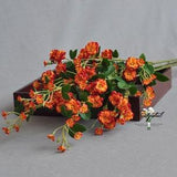 1stem silk multi-head Mini roses For Bridal Bouquets, Bridesmaids bouquets, home decoration,autumn orange silk roses