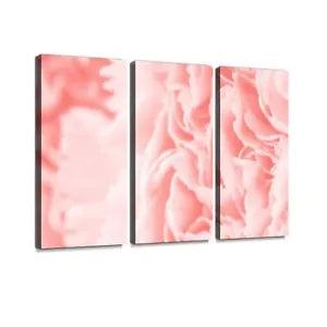 Macro Carnation Flower Soft Background Coral Color Style Print On Canvas Wall...
