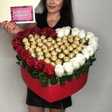 Luxury bouquet personalized chocolates Ferrero Rocher - Gift Box.