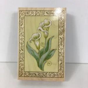 3263H Calla Lilly Rubber Stampede Stamp Delta 2002 Suzanne Nicoll Framed Lily WM