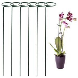 6pcs Plant Stakes For Flowers Single Garden Orchid Lily Peony Plant Stakes