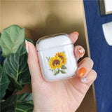 Sunflowers airpod case airpods pro case airpod case keychain air pod case airpods pro cover airpod case silicone clear airpod case cm008