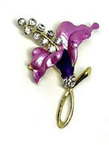 LILY BROOCH rhinestones fashion jewelry gold tonegift item pin christmas #6