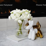 Mini Ranunculus Small Bundle | High Quality Artificial Flower | DIY Floral | Wedding/Home Decoration | Gifts - White
