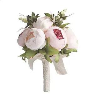 Fake Flowers Vintage Artificial Peony Silk Flowers Bridal Bridesmaid Holding