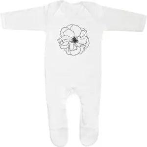 'Peony Flower' Baby Romper Jumpsuits / Sleep suits (SS013855)