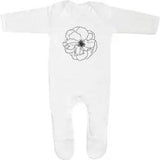 'Peony Flower' Baby Romper Jumpsuits / Sleep suits (SS013855)