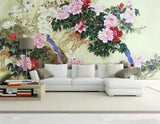 3D Peonies In Bloom ZHUA4069 Wallpaper Wall Murals Removable Self-adhesive Amy