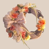 Beautiful Cream and Peach floral Spring, Easter, Wedding or mother's day wreath.