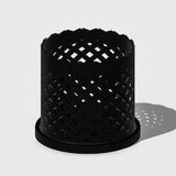 Orchid Pot, Unique Plant Pot with Drainage and Saucer, 3D Printed Planter, Black Lightweight Planter Pot, Modern Home Decor