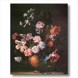 Tulips Rose Carnations Flowers Wall Picture Art Print