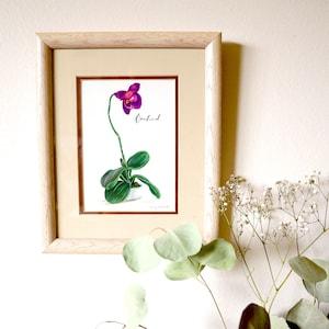 Orchid Watercolor Print|Orchid Gouache Print|Orchid Watercolor art print|Orchid art print|5x7" art print| Orchid Painting|Orchid Illustrate