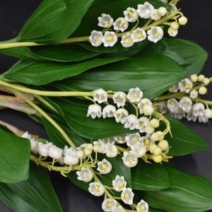 Lily of the valley for Gift Porcelain flowers for interior Real touch flowers artificial lily of the valley botanical table centerpiece
