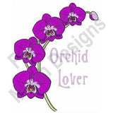 Orchid Lover - Machine Embroidery Design, Orchids Embroidery Pattern, Flowers Embroidery Design