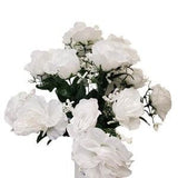 White Rose Bouquet Bridal Wedding Bride Flower girl Decor Craft Supplies Floral Arrangements Supplies for Crafters Silk Flowers