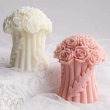 Rose Bouquet Candle Mold Silicone,Unique Aesthetic Soy Wax Mould for Making Handmade Luxury Flower Wedding Candle Souvenir Gift,Mother's day