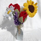 Lavender, sunflower, daisy and rose bouquet