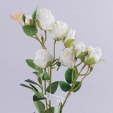 White Roses Tall Bouquet, Artificial Rose Branch, Rose Bud Arrangement, Faux Ivory Roses bouquet, Silk roses, Wedding decor, Home decor