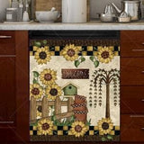 Kitchen Dishwasher Magnet Cover - Country Sunflower Garden #pm243