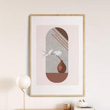 Orchid Boho Wall Art, Terracotta Wall Art, Plants Art Print, Floral Wall Print, Vintage Poster, Retro Printable Wall Art, Bohemian Art Print