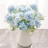 Artificial Flowers Hydrangea Peony Bouquet Silk Blooming Home Table Decoration
