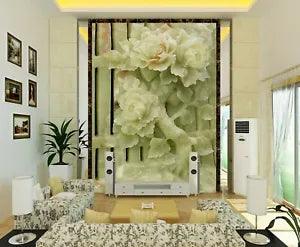 3D Peony Flower 1734NA Wallpaper Wall Mural Removable Self-adhesive Fay