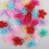 Artificial Organza Flower Heads - DIY Sewing Multicolor Silk Flower 12/24 Pieces