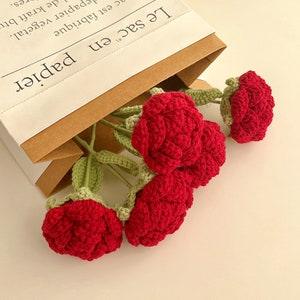 Crochet Flowers, Crochet Rose, Knitted Flower, Handmade Flower, Yarn Flower, Eternal Flower, Handmade Rose, Gift for Her, Set of 3