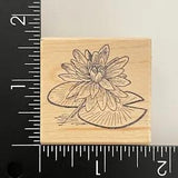 Great Impressions Water Lilies Lily Pad Lotus C276 Wood Mounted Rubber Stamp