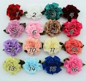 50/100pcs Satin Ribbon  Flower Carnation Decoration 3CMAppliques Craft Wedding
