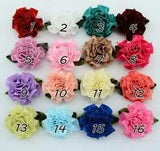 50/100pcs Satin Ribbon  Flower Carnation Decoration 3CMAppliques Craft Wedding