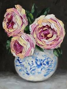Pink Peony Gicl???e Fine Art Print Flowers Wall Art Floral Still LIfe Painting