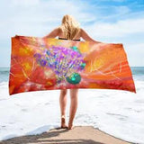 Broken Poppy... Towel | DESIGNER | ART | DESIGN | ORANGE | FLOWER | BEAUTIFUL