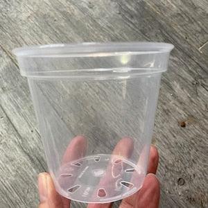 4??? round ultra clear orchid pot, Clear plastic pot, Plastic flower pot for orchids, Clear pot