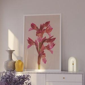 Orchid Wall Print, Flower Market Print, Teen Room Wall Decor, Botanical Wall Print, Colourful Print, Feminine Art Prints,