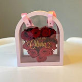 Roses box | personalized flowers box.