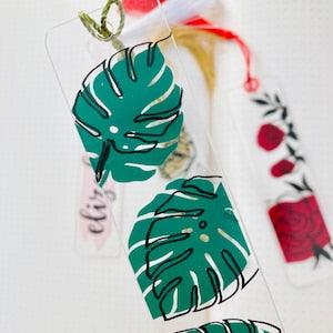 Boho acrylic bookmarks / Monstera leaves / Plant bookmark/ teacher gifts / book lover gifts / Mother??s Day gift / librarian gifts