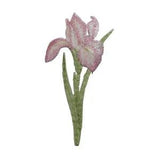 ID 6521 Pink Lily Flower Patch Iris Plant Garden Embroidered Iron On Applique