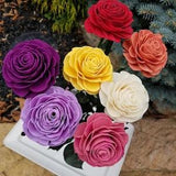 Wood Roses / Anniversary Flowers / Eco friendly Flowers / Wooden Roses / Rose Bouquet / Birthday Flower Bouquet / stemmed wood flowers / NB