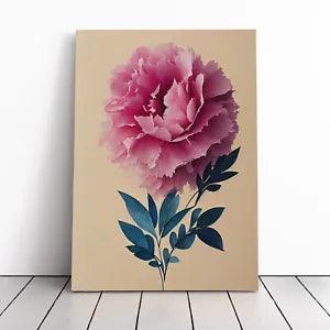 Peony Flower Torn Paper Canvas Print Wall Art Framed Picture Home Decor Large