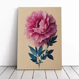 Peony Flower Torn Paper Canvas Print Wall Art Framed Picture Home Decor Large