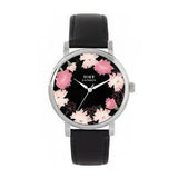 Toff London TLWS-37082 Ladies Pink Carnations Flower Watch