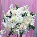 wedding centerpieces table flower,silk flower,rose peony dancing orchid,white green champagne flower,wedding decoration