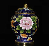 urple copper embryo cloisonne gilded silk peony flower Jiang Jun jar decoration