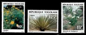 Togo?1995 - Flowers, Carnation, Periwinkle,  Agave - Set of 3 - 1635-1637 - MNH