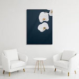 White Orchid Wall Art Minimalist Meditation Room Decor Glass Calming Yoga Studio Decor Simple Bedroom Decoration