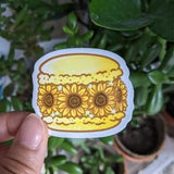 Sunflower Macaron Sticker | Decorate Your Laptop, Planner, Phone Case | Glossy | Scratch-Resistant & Waterproof