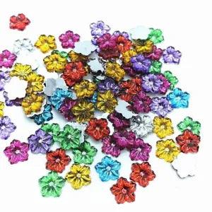 Peony Flower Button Multicolor Acrylic Rhinestone DIY Crystal Jewelry Accessory